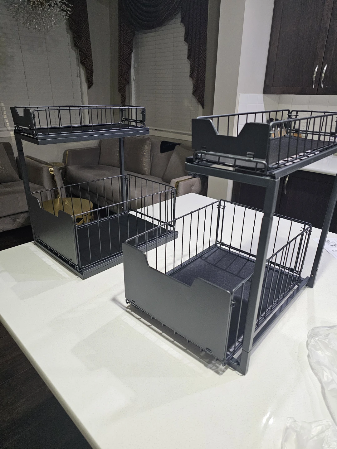 2-Tier Pull-Out Storage Rack- Space-Saving,Multifunctional ... - photo 4