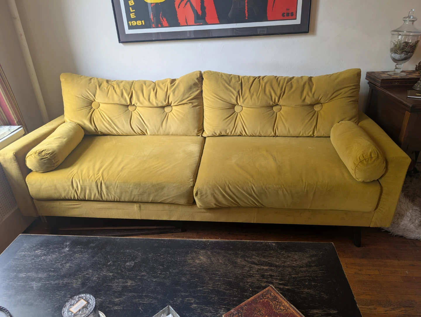 Gold Milo sofa from Inside Weather