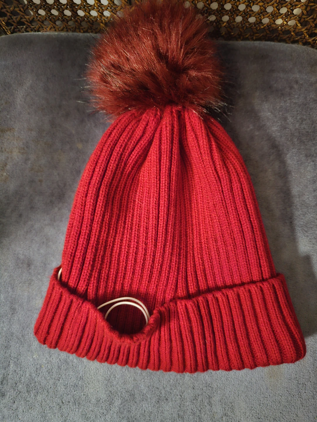 Red Beanie with Built-in Bluetooth Headphones - photo 3