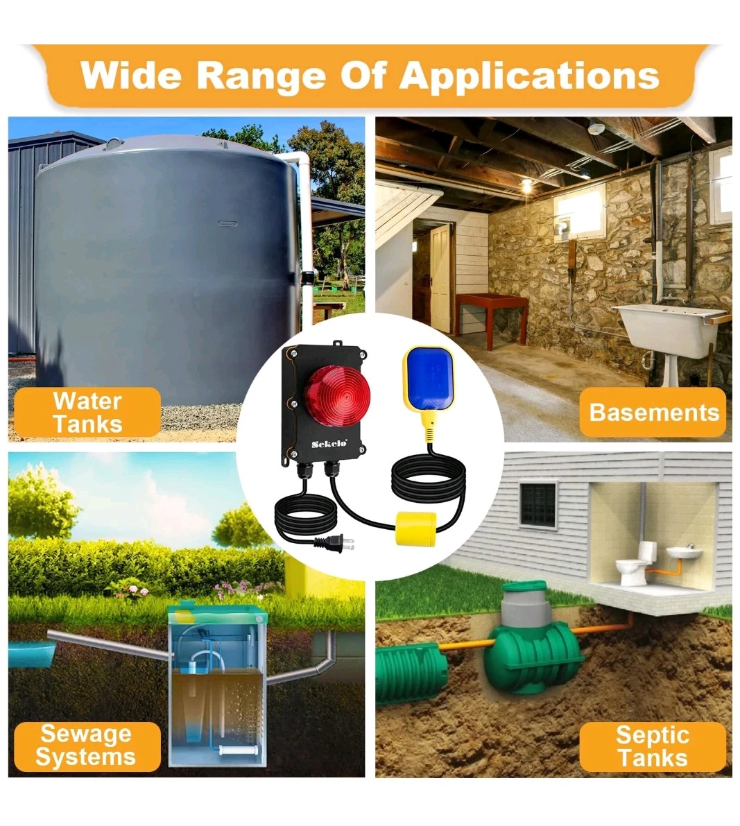Sekelo Water Level Alarm with Float Switch - photo 3