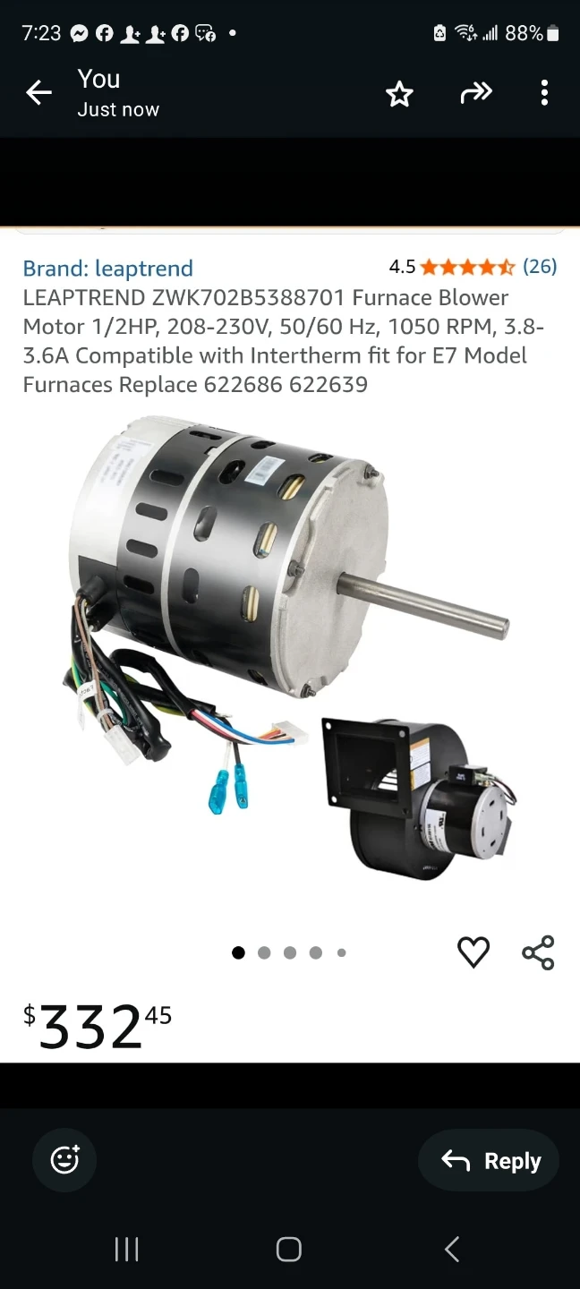 VEVOR Furnace Blower Motor YDX550-6G39 - photo 5
