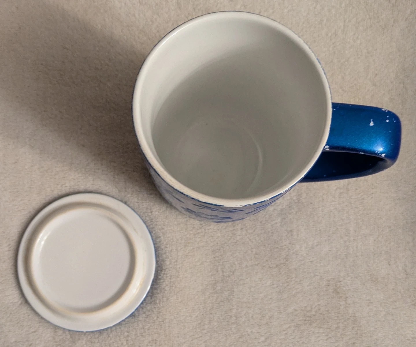 Blue Snowflake Mug with Lid - photo 3