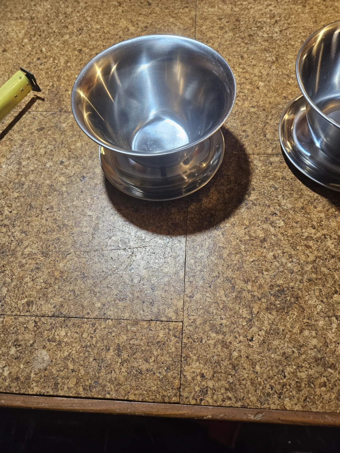 2 Stainless Steel Sauce Bowls with Saucers - photo 2