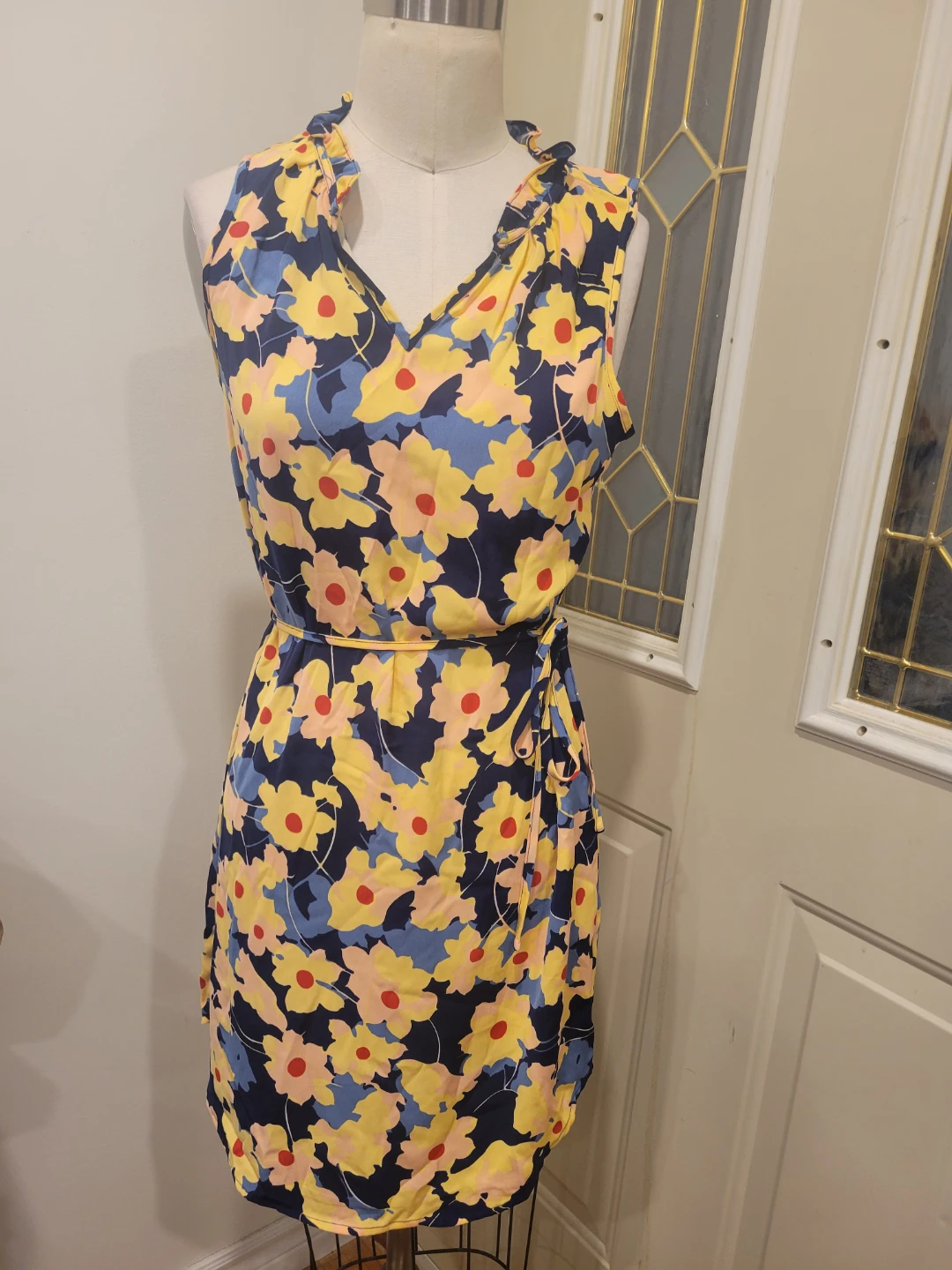Market & Spruce Floral Sleeveless Wrap Dress Size S