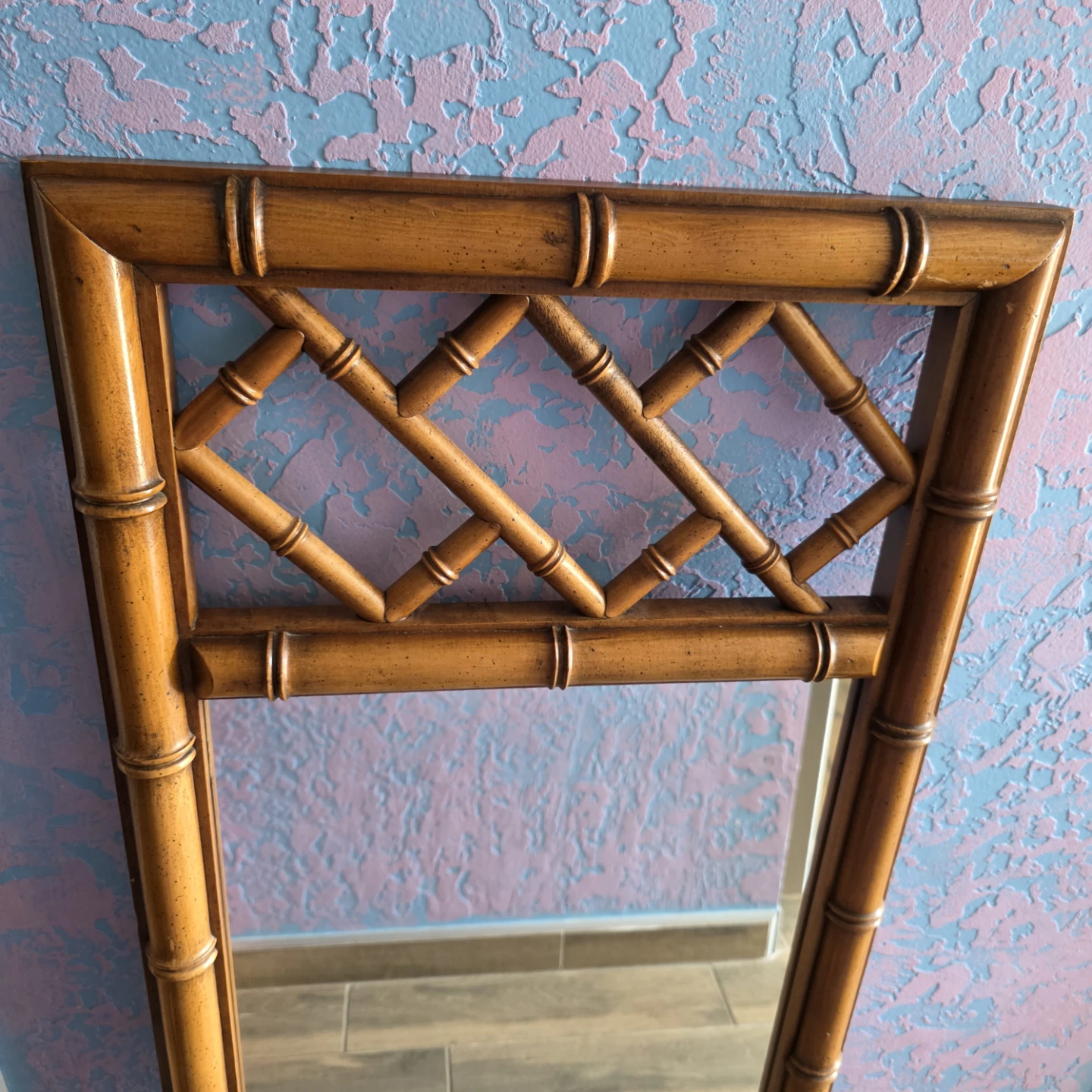 Vintage Bamboo Style Mirror - photo 2
