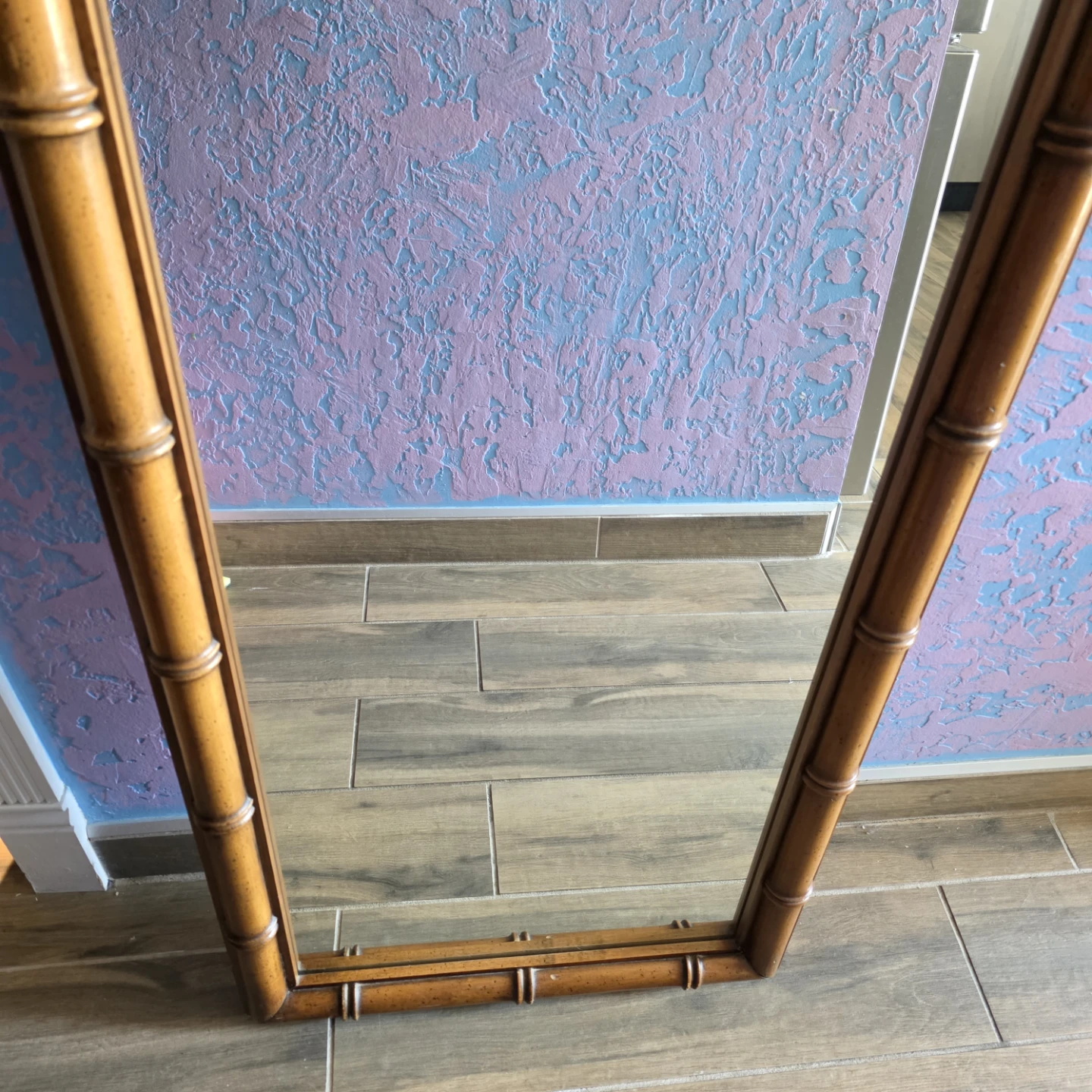 Vintage Bamboo Style Mirror - photo 3