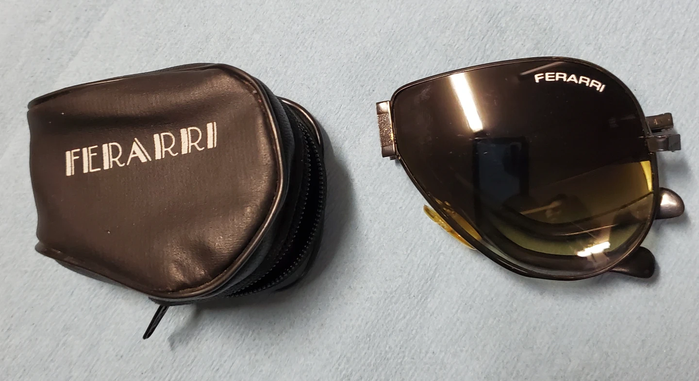 Vintage 80s Ferrari Folding Aviator Racing Sunglasses - photo 2