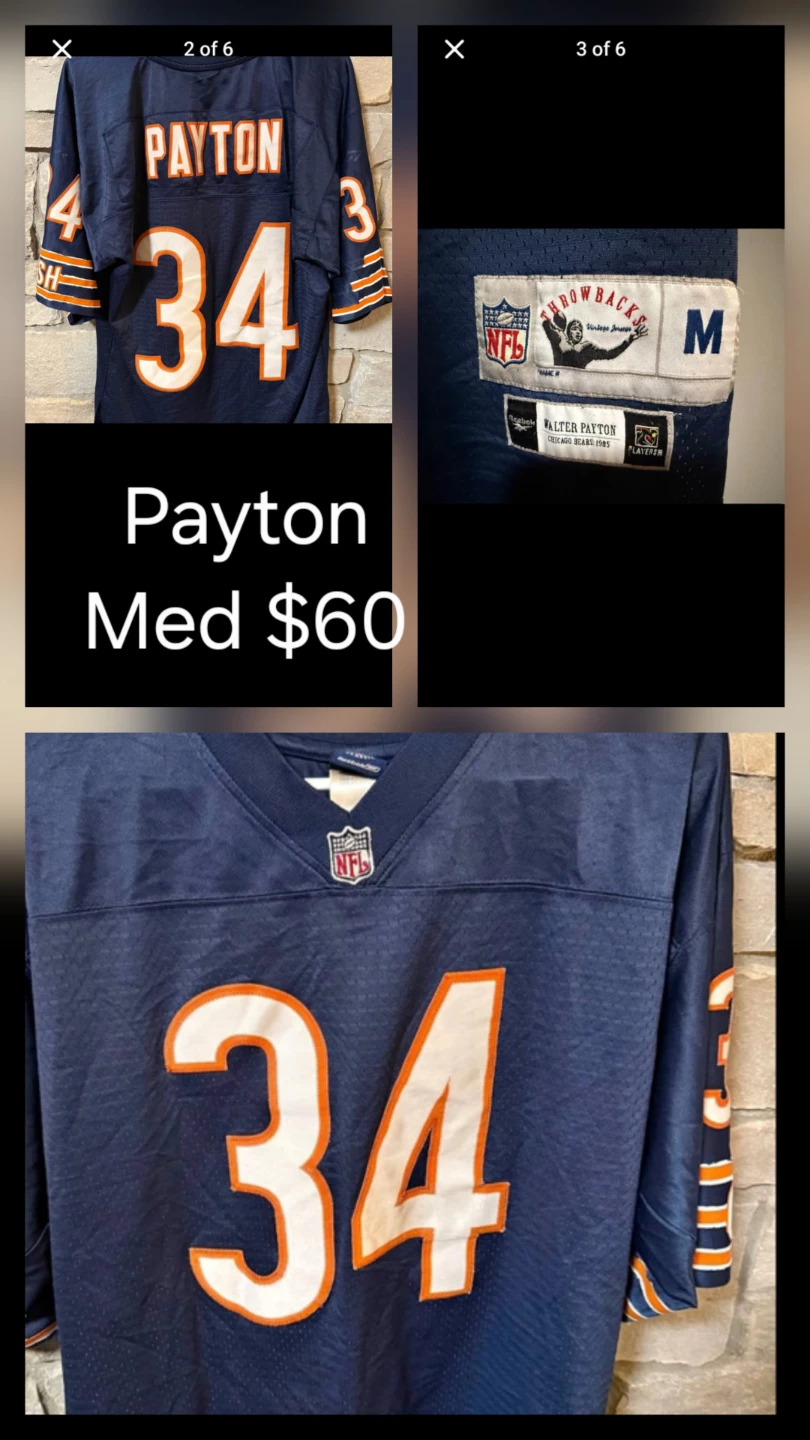 Walter Payton Chicago Bears #34 Throwback Jersey
