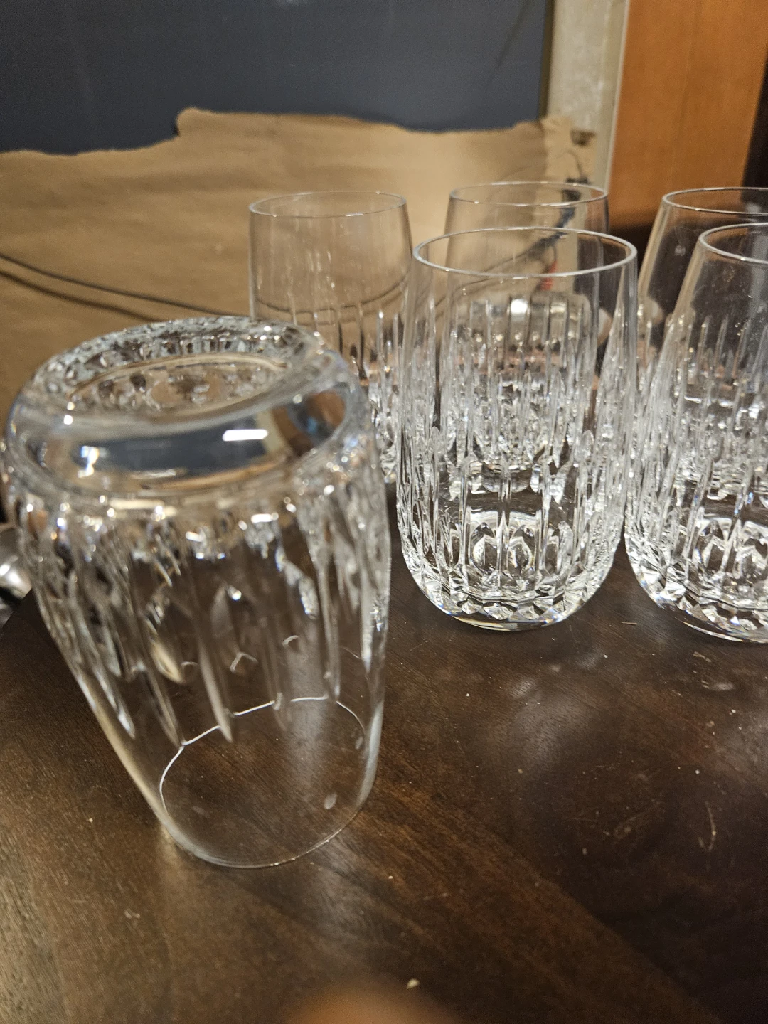 Set of 6 Cut Glass Tumblers - photo 4