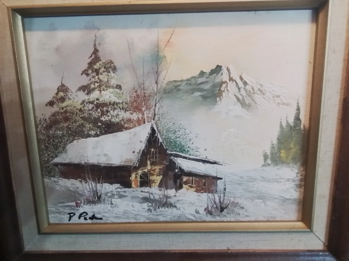 Signed Framed Oil Painting 14.5x12.5" - photo 2