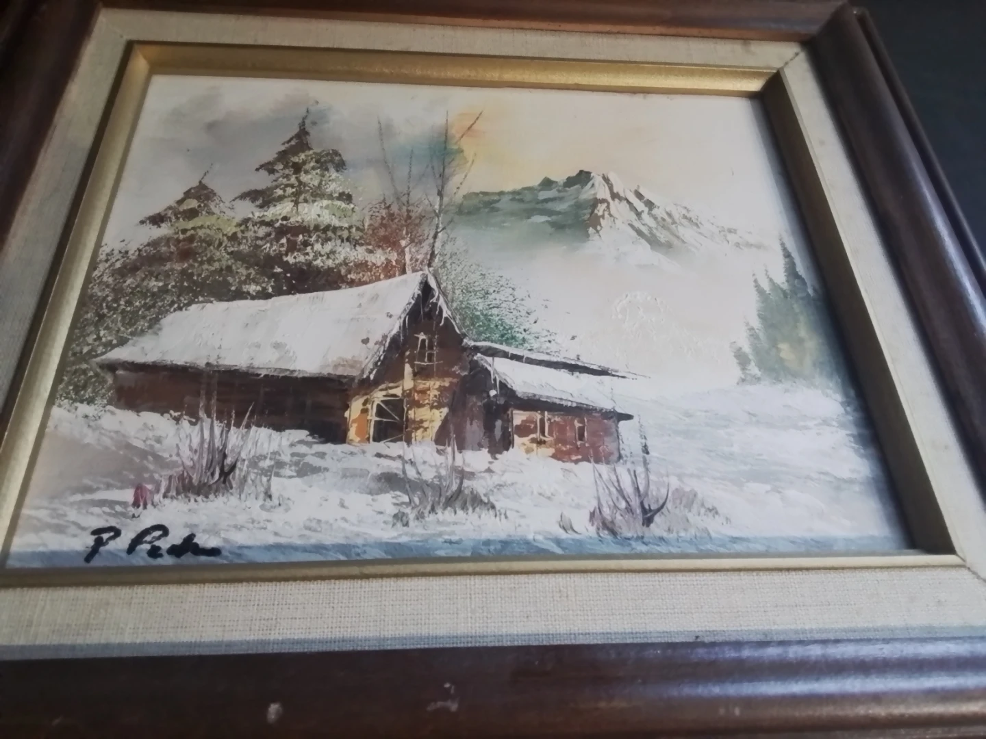 Signed Framed Oil Painting 14.5x12.5" - photo 3