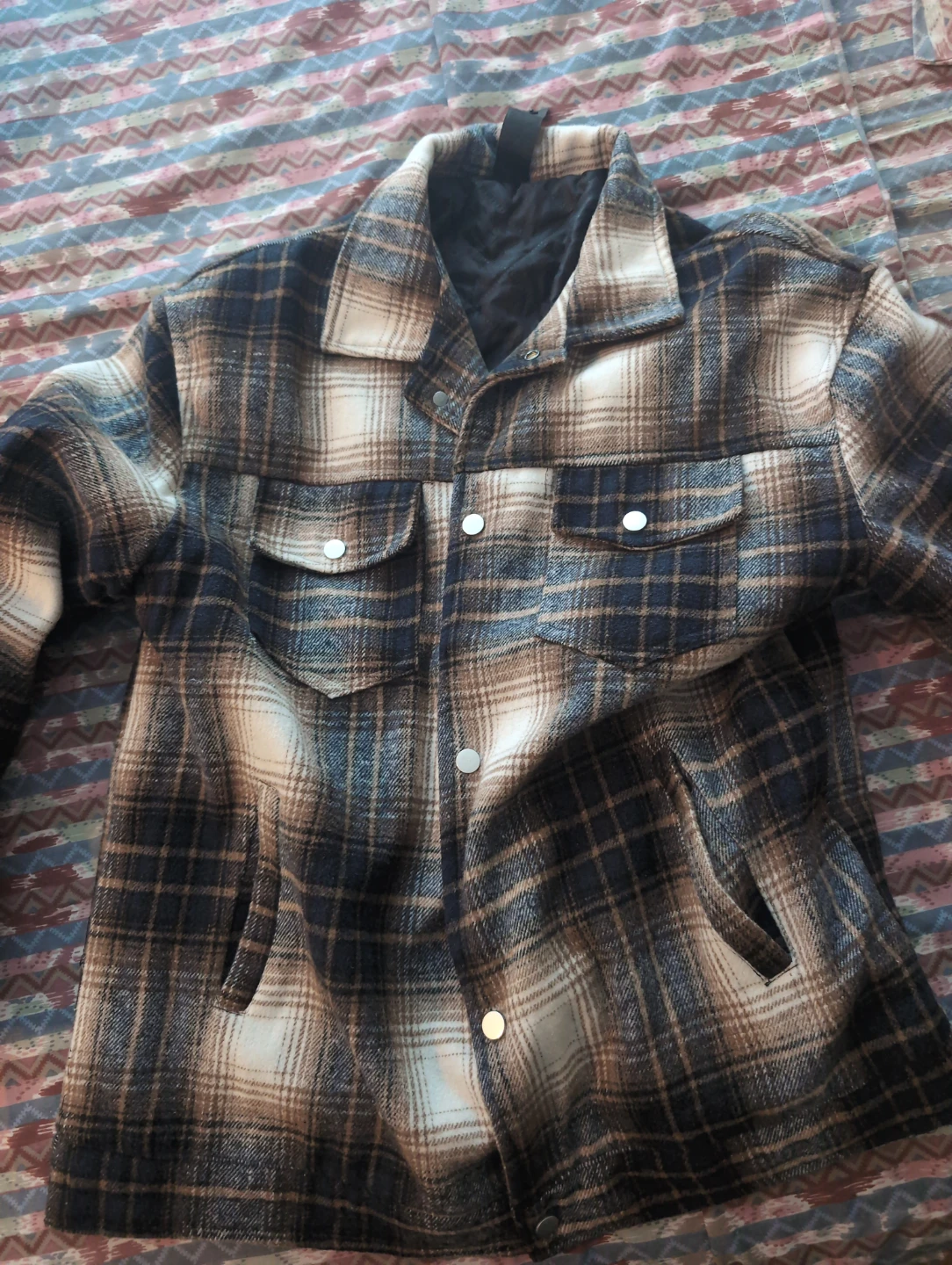Plaid Flannel Shirt Jacket