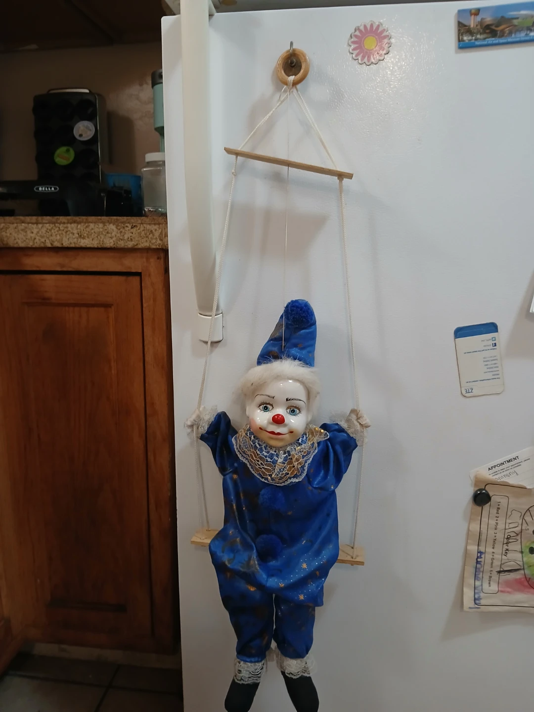 Vintage Clown Doll on a Swing - photo 2