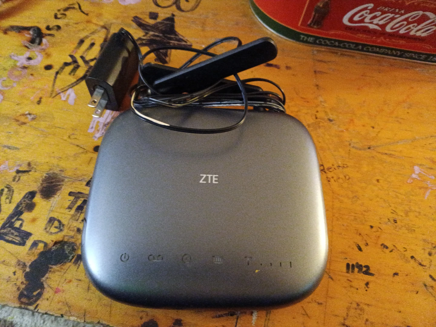 ZTE Grey Wireless Router with Power Adapter