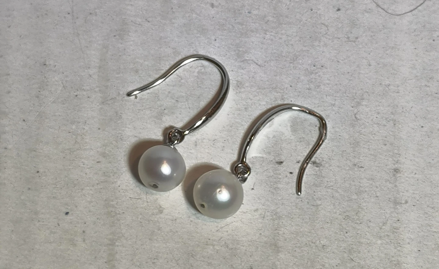 925 Sterling Silver Natural Pearl Drop Earrings