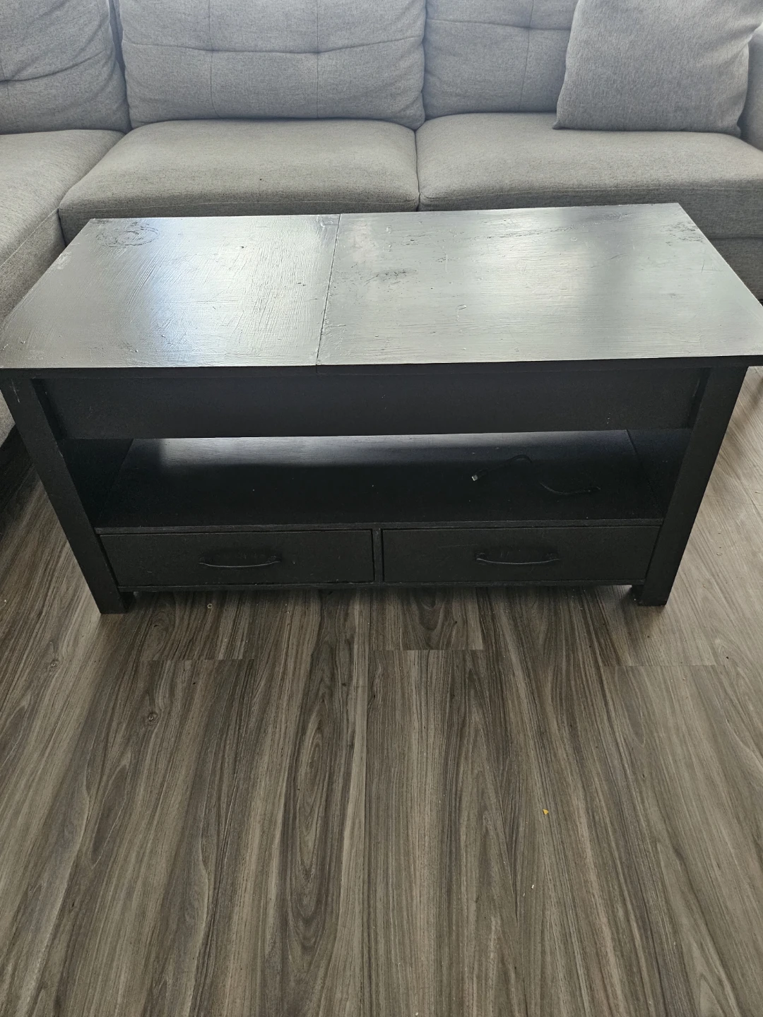 Black Coffee Table with Storage
