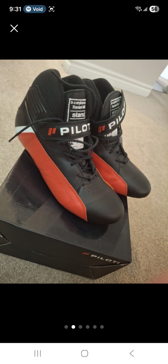 Piloti Pinnacle Racing Shoes Size 8.5 Black/Red - photo 2