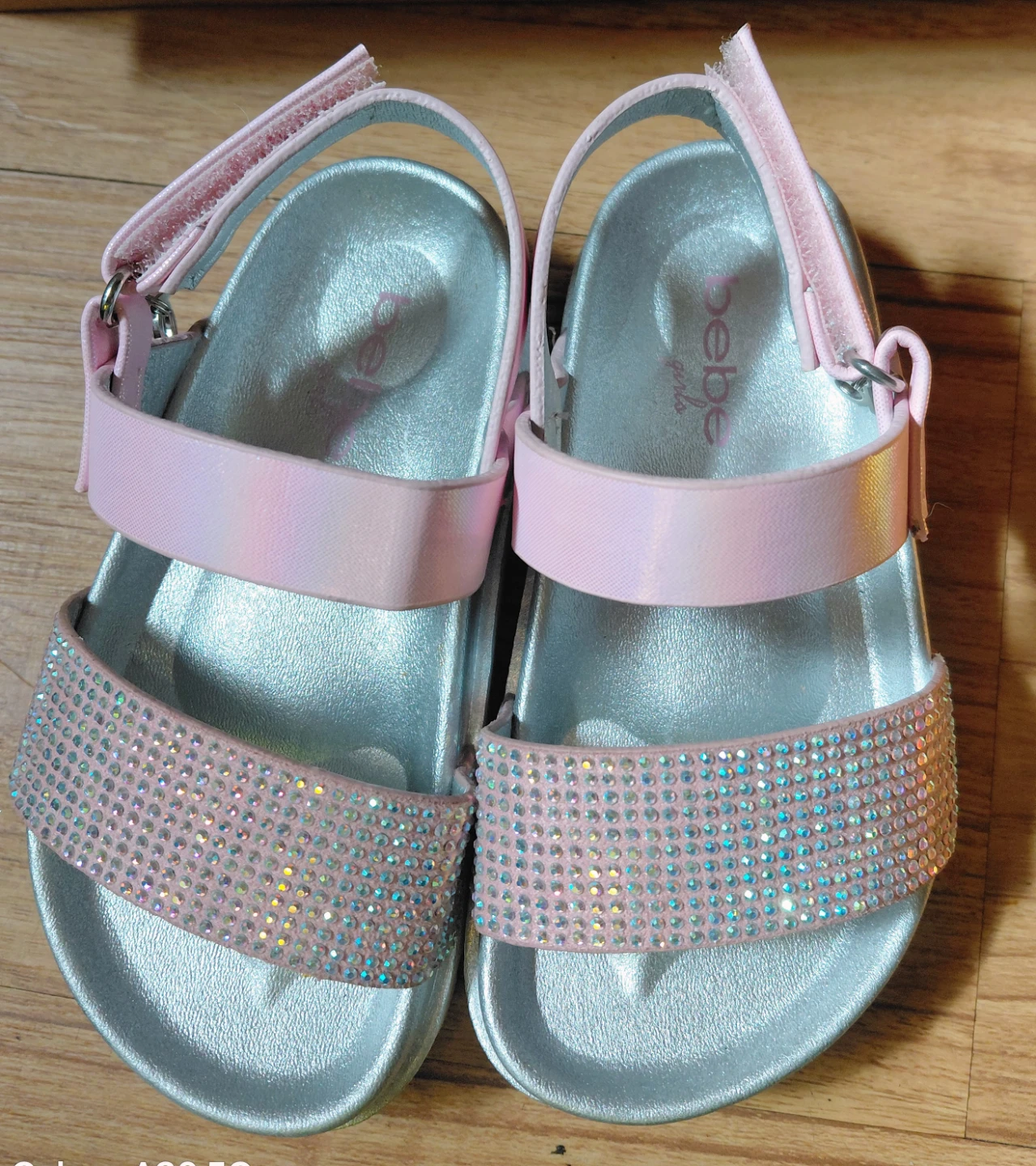 Bebe Girls Pink Embellished Sandals Size 1 - photo 3