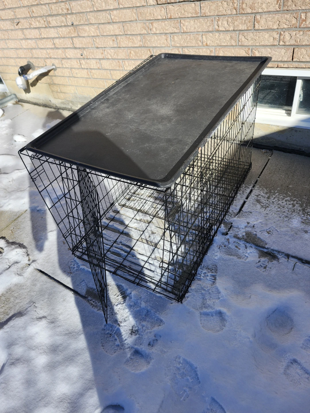 Wire Dog Crate with Plastic Tray 2 Door