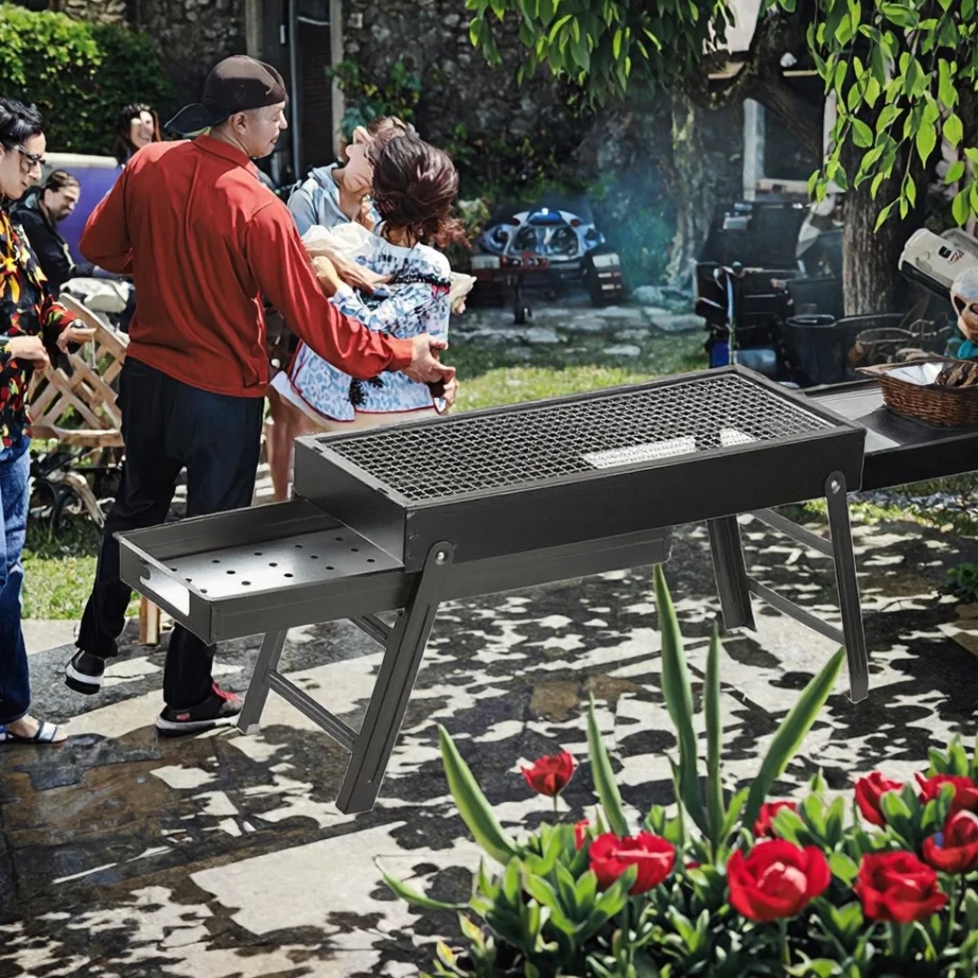 Folding Barbecue Grill with Drawer - photo 3