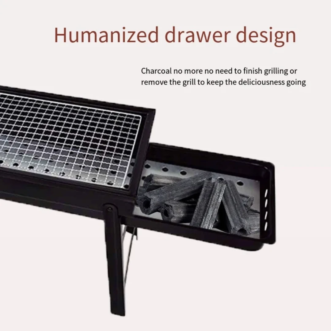 Folding Barbecue Grill with Drawer - photo 4