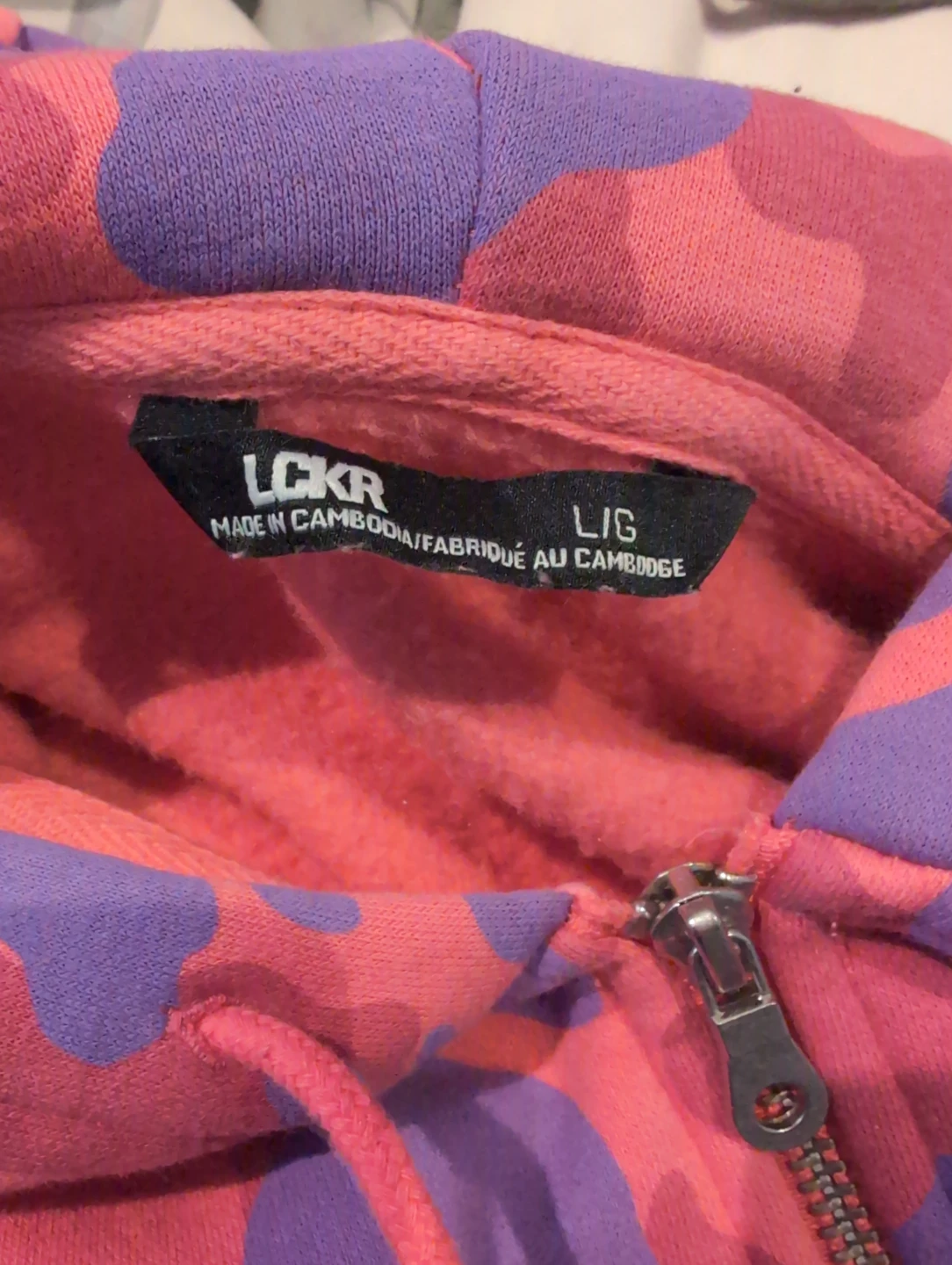Lckr Camo Zip-Up Hoodie L - photo 3