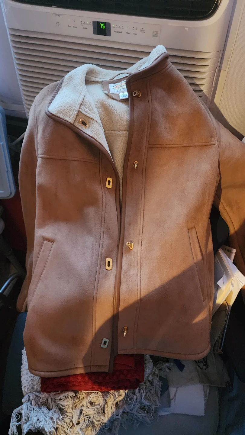 Talbots Sherpa Lined Suede Jacket