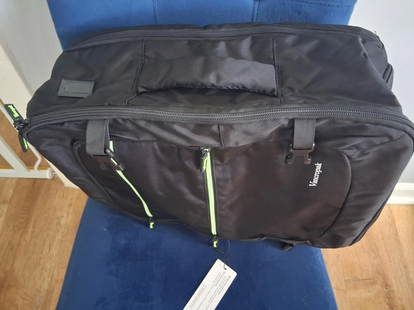 Vancropak Black Travel Backpack with Removable Shoe Compartment - photo 3