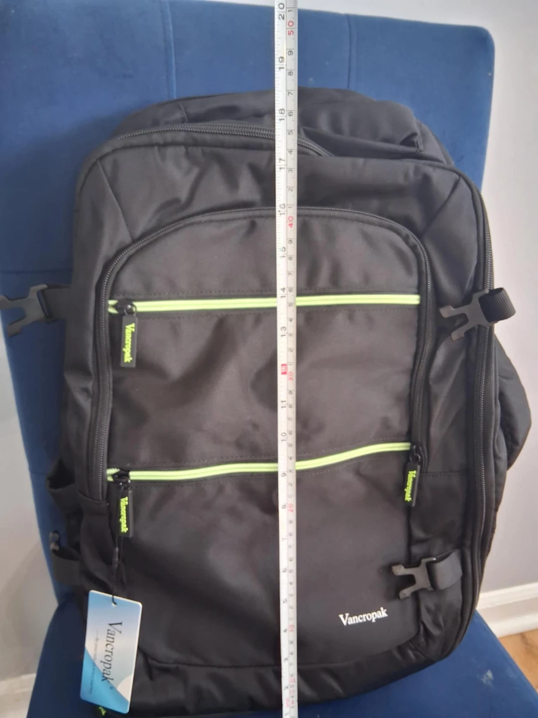 Vancropak Black Travel Backpack with Removable Shoe Compartment - photo 5