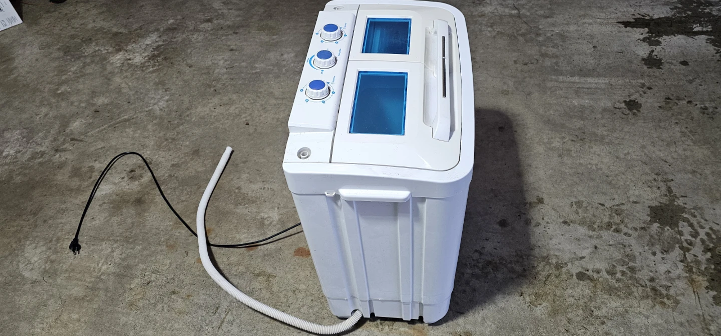 White Twin Tub Portable Washing Machine - photo 4