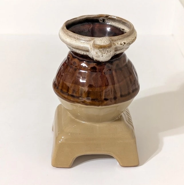 Vintage Decorative Pot Belly Stove Vase