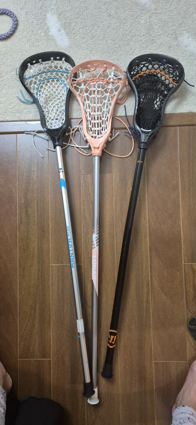 Set of 3 Lacrosse Sticks