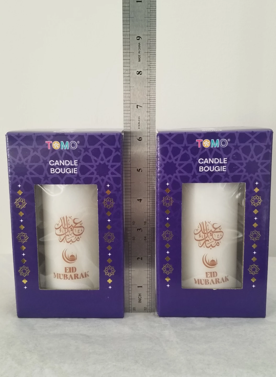 Tomo Eid Mubarak Candle Bougie and Candle Holder Bougeoir - photo 3