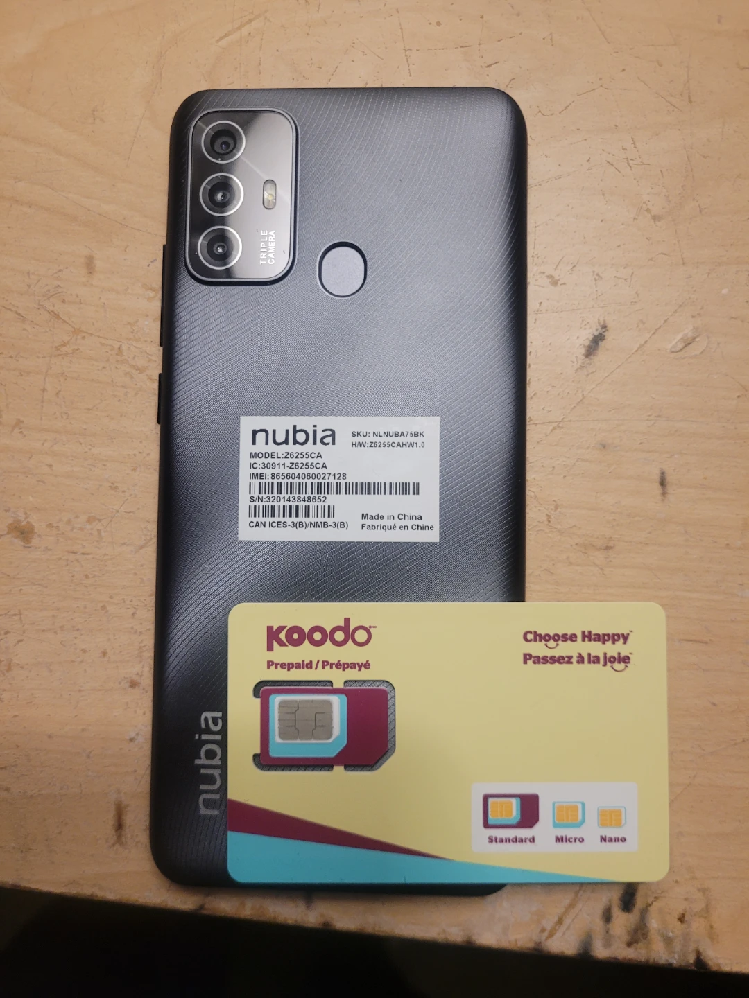 Nubia ZS255CA Smartphone with Koodo SIM Card - photo 2