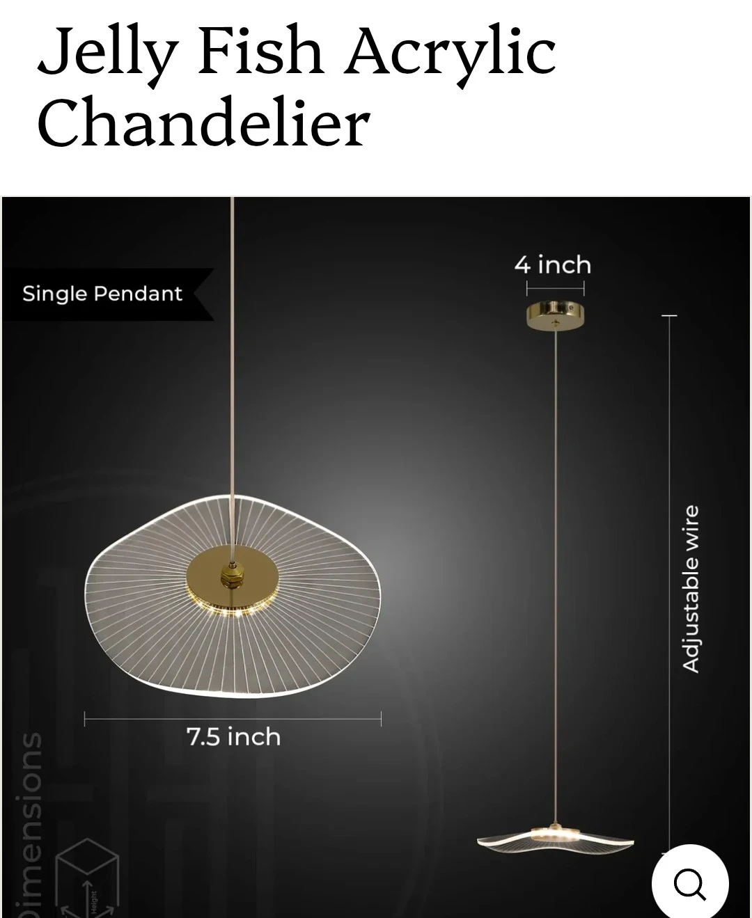 Jelly Fish Acrylic Chandelier - photo 5