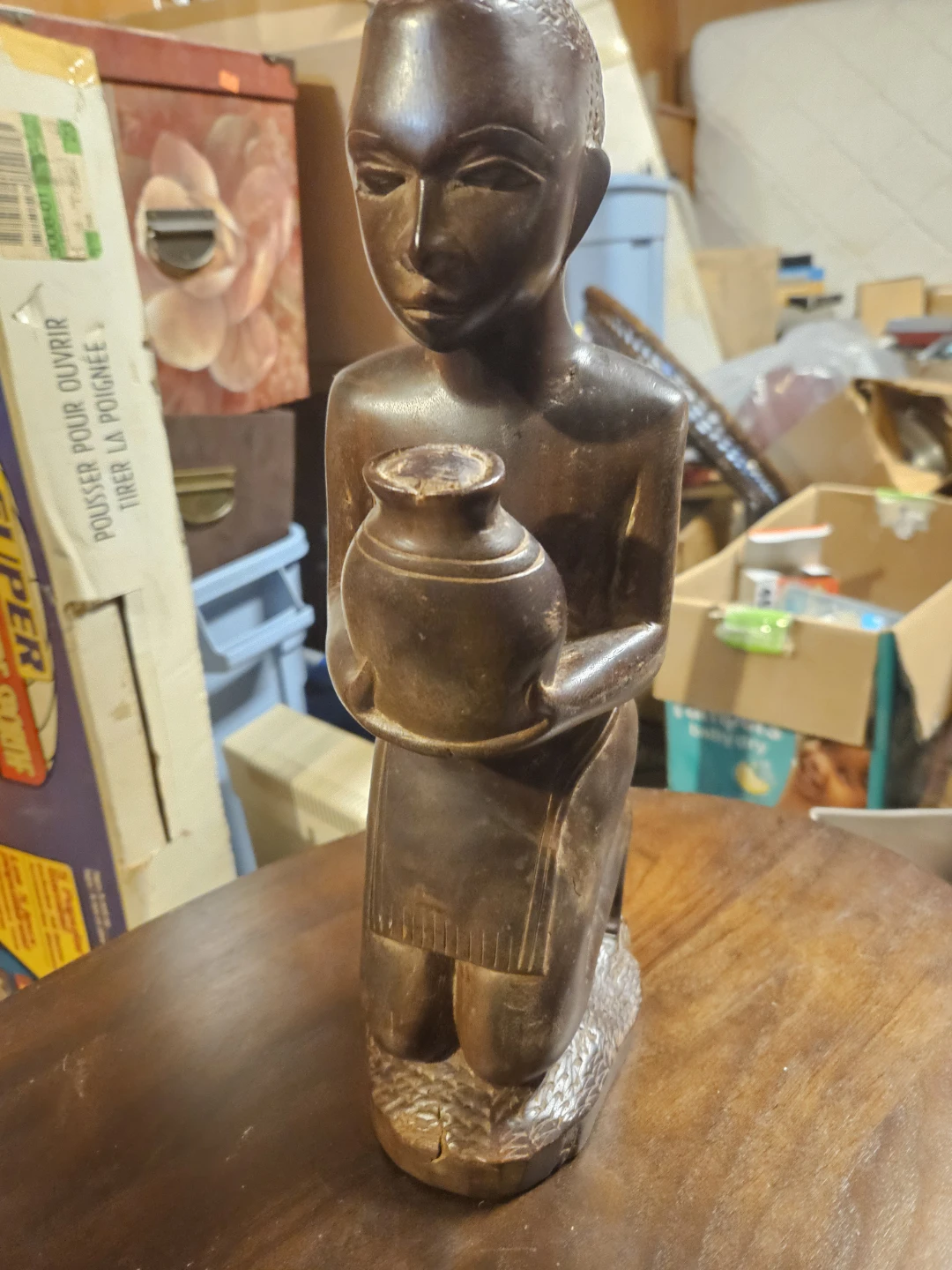 Wooden Figurine with Pot - photo 3