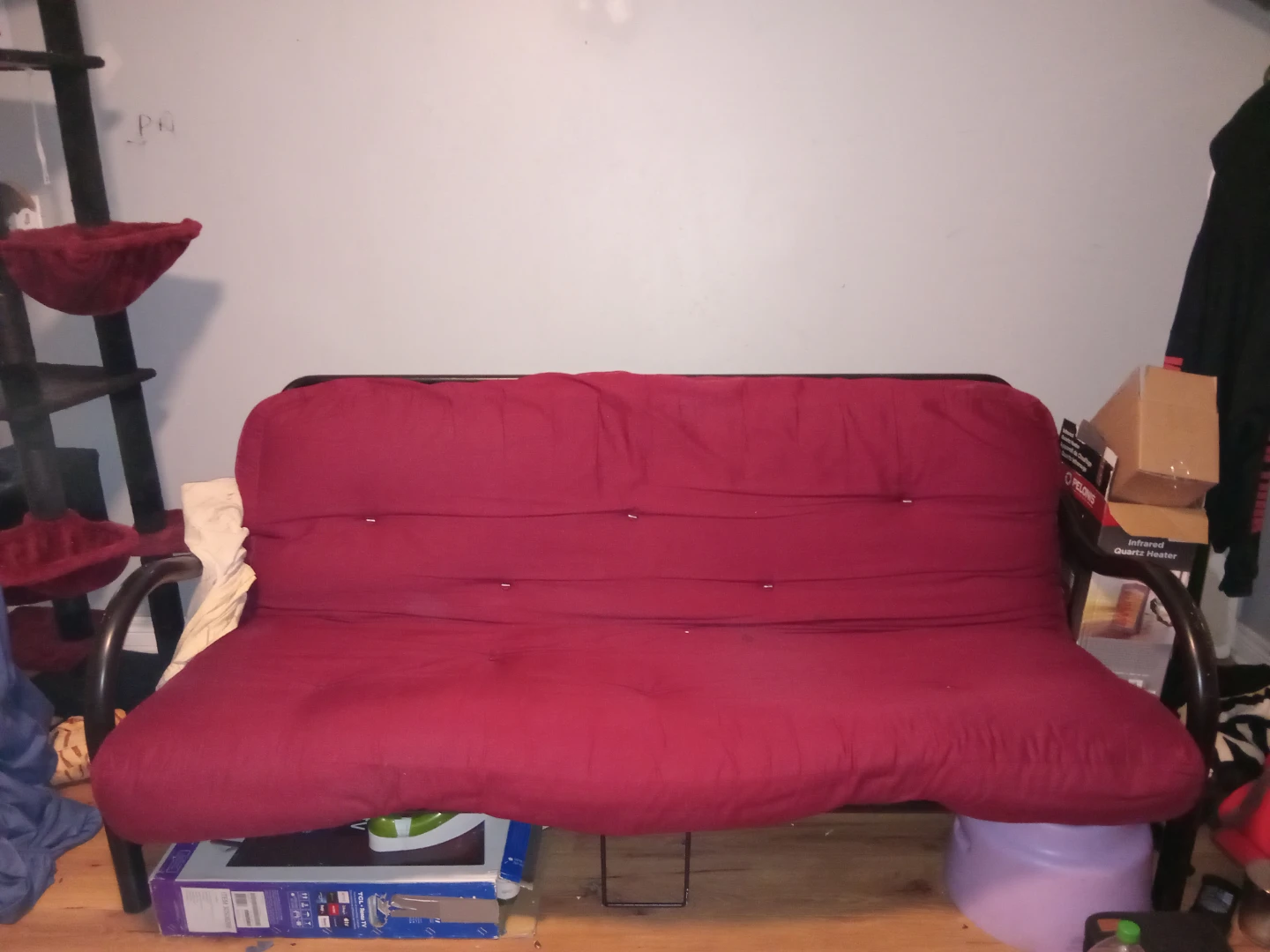 Red Futon Couch - photo 2