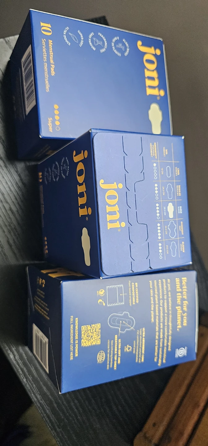 Joni Menstrual Pads - Super Absorbency 3×10 - photo 2