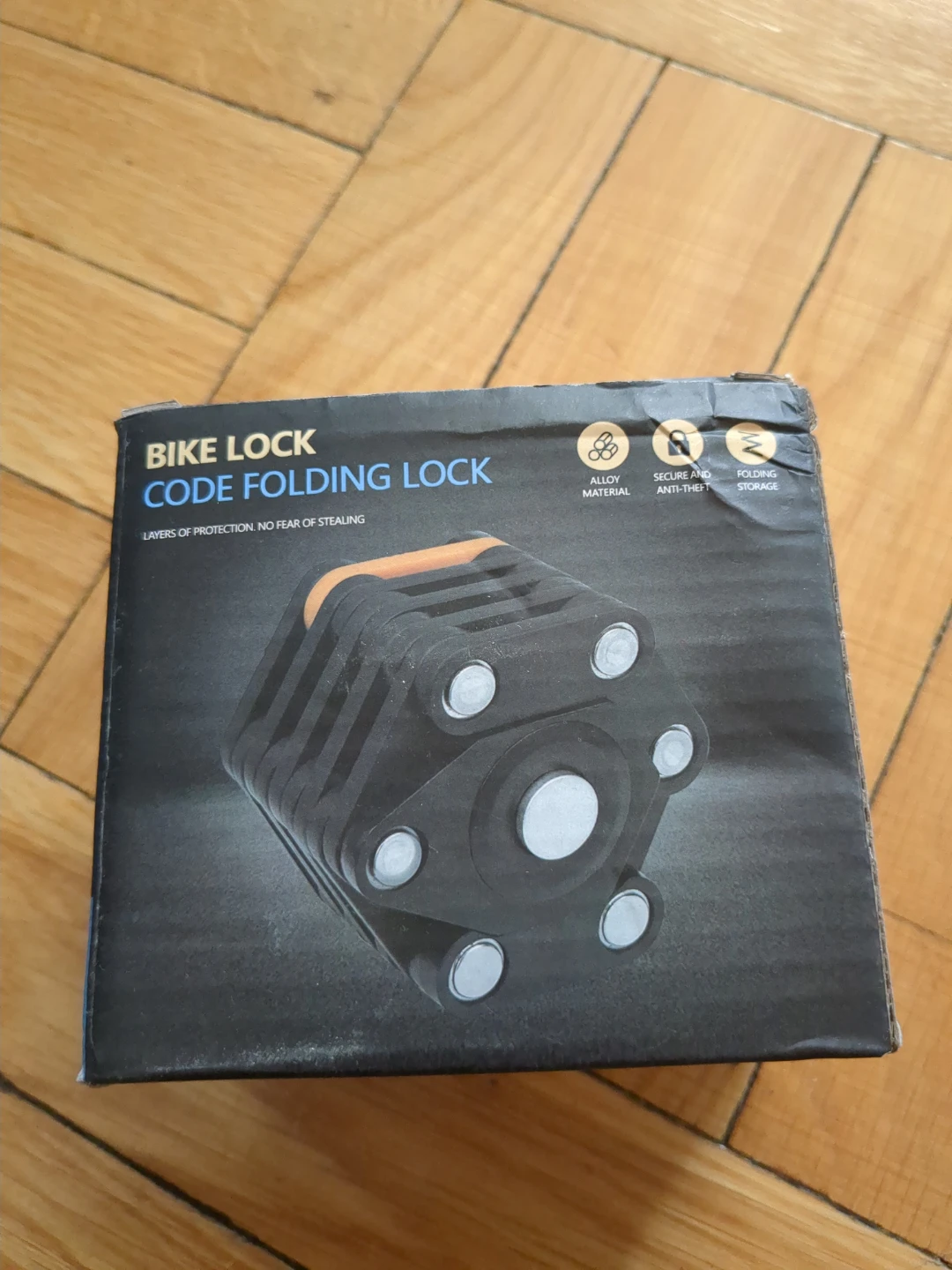 folding combination bike lock