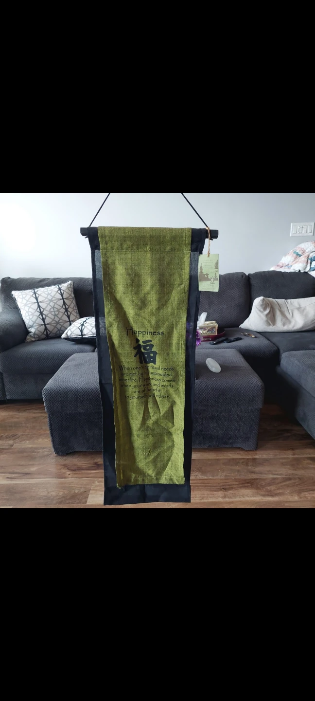 Hanging Wall Scroll Banner "Happiness"