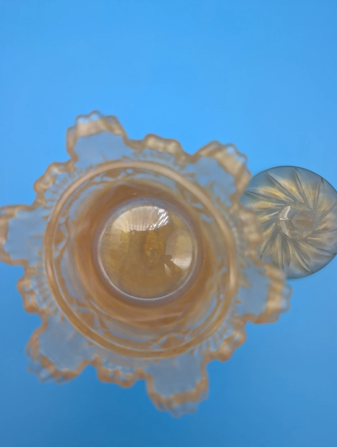 Decorative Glass (wrapped)Candy Dish with Lid