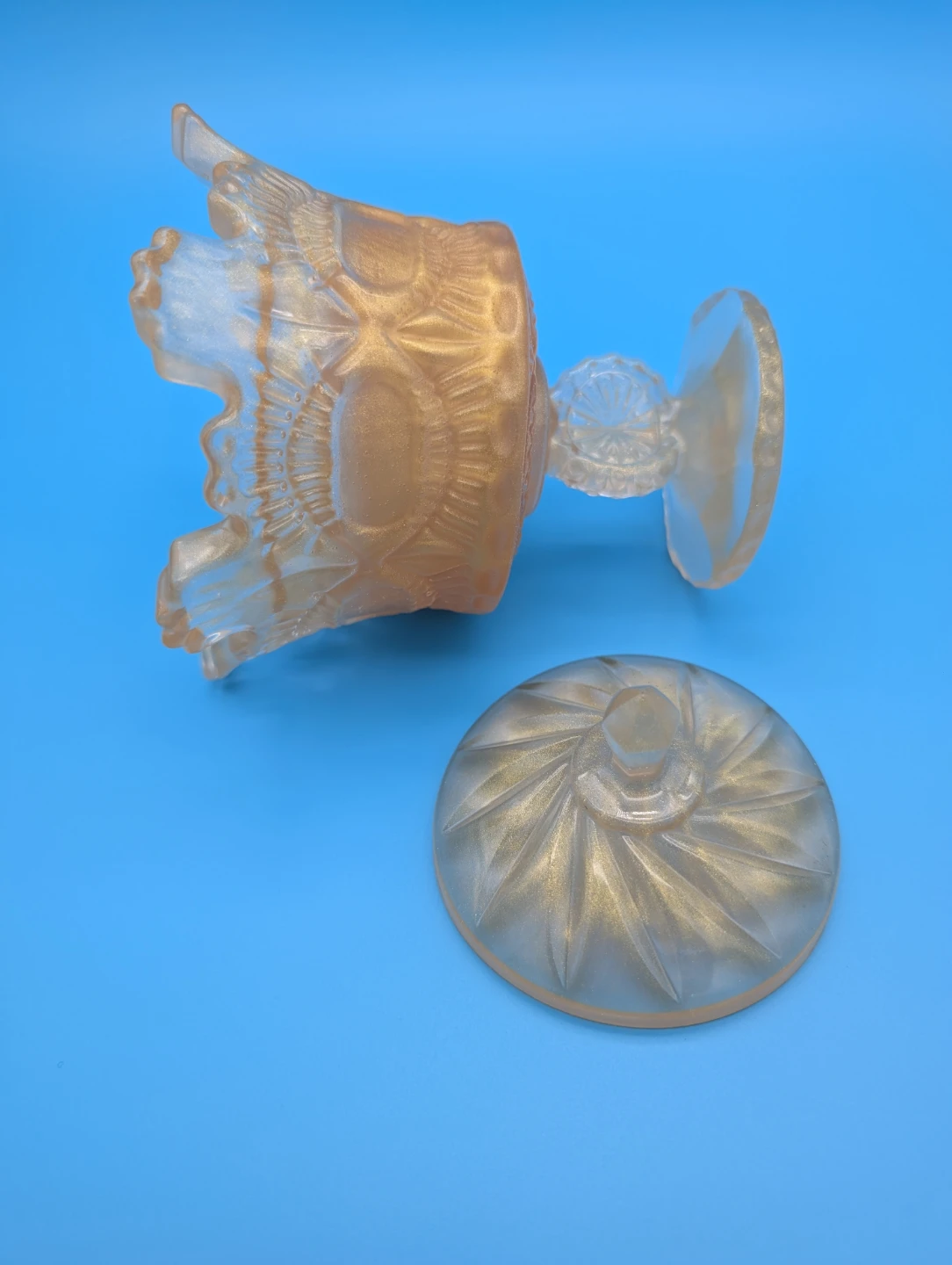 Decorative Glass (wrapped)Candy Dish with Lid - photo 3