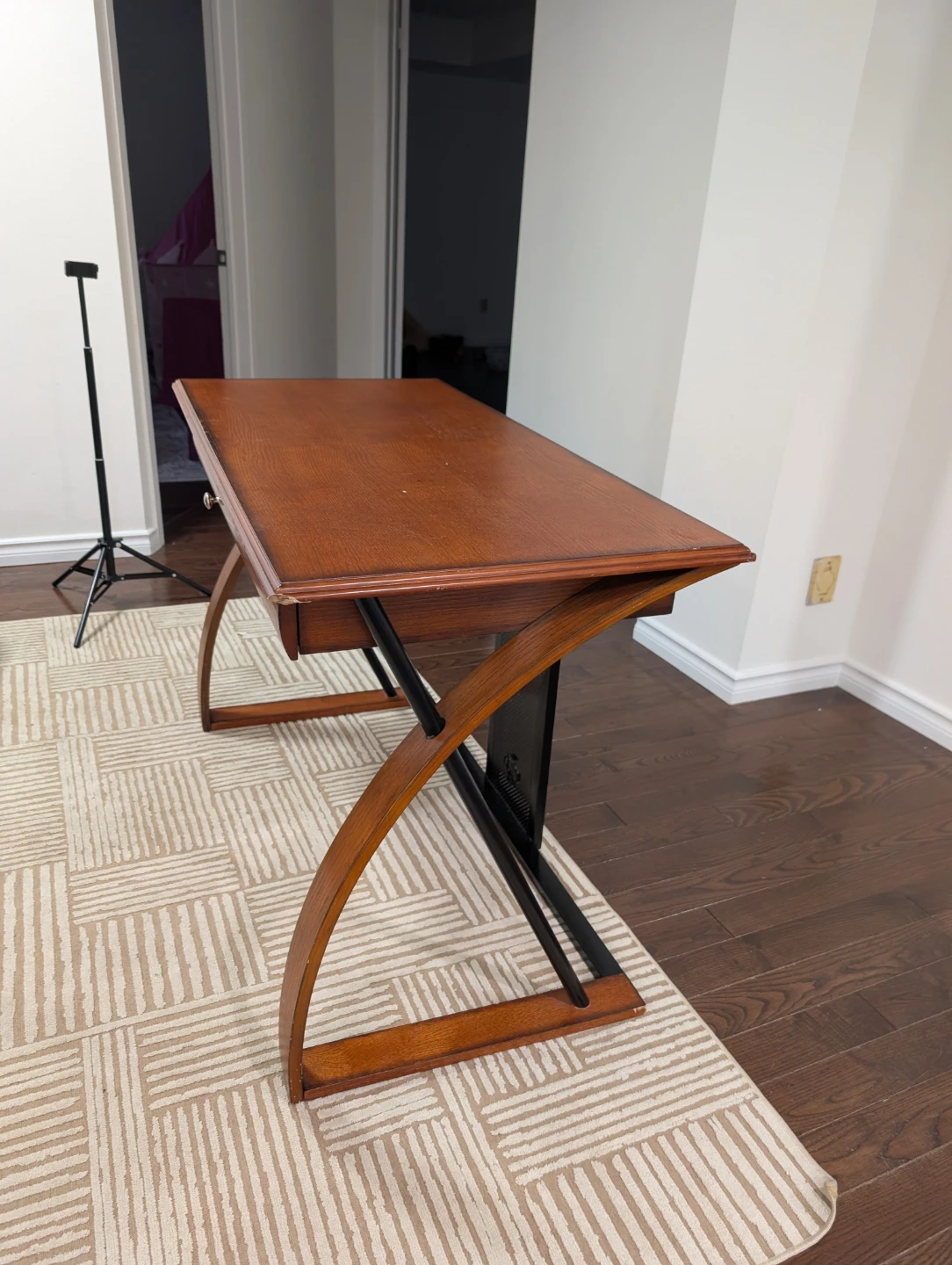 Wooden Desk with Drawer - photo 2