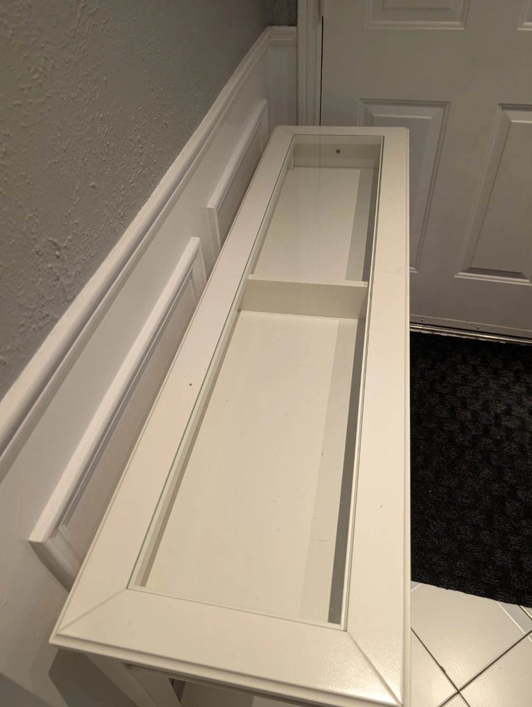 IKEA LIATORP White Console Table with Glass Top - photo 2