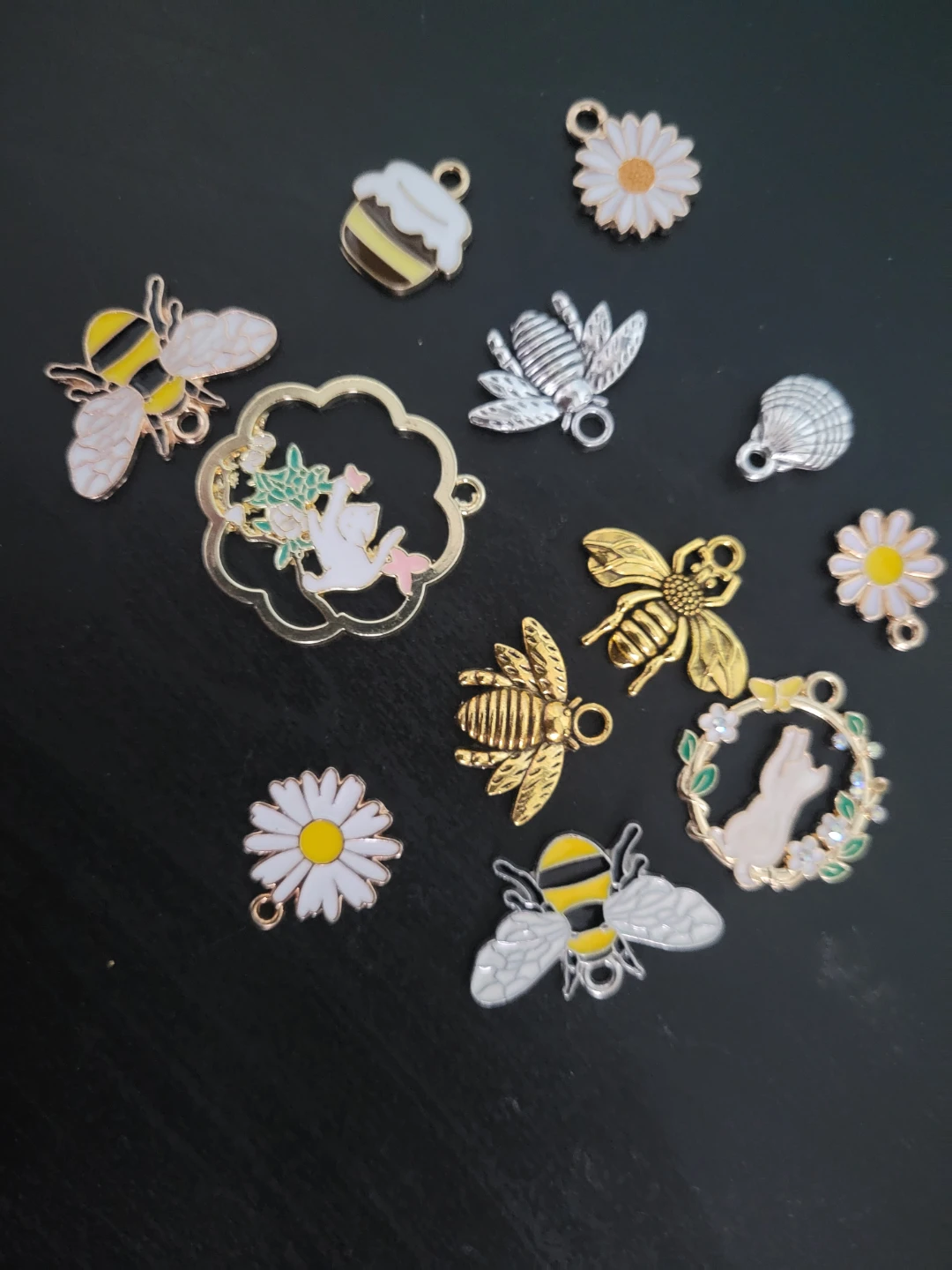Assorted Craft Charms - Bees, Flowers, Dragons, Dinosaurs & More - photo 3