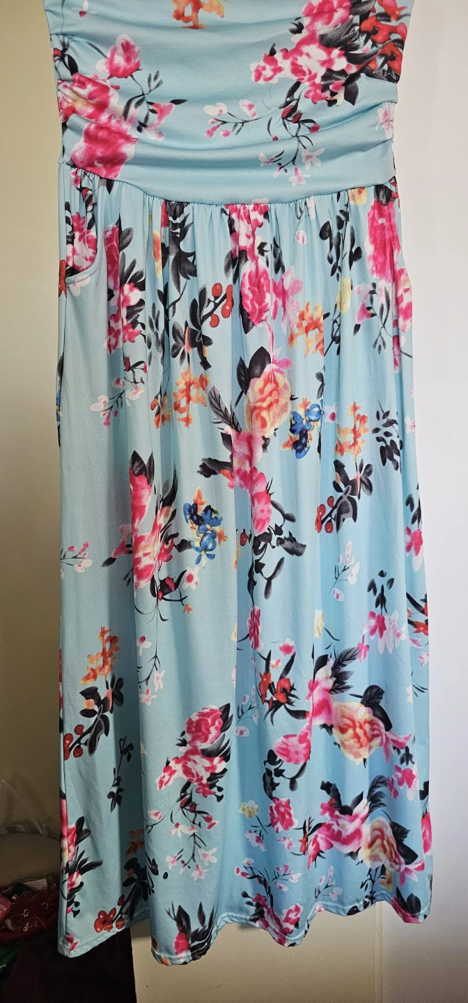 Strapless floral maxi dress - photo 2