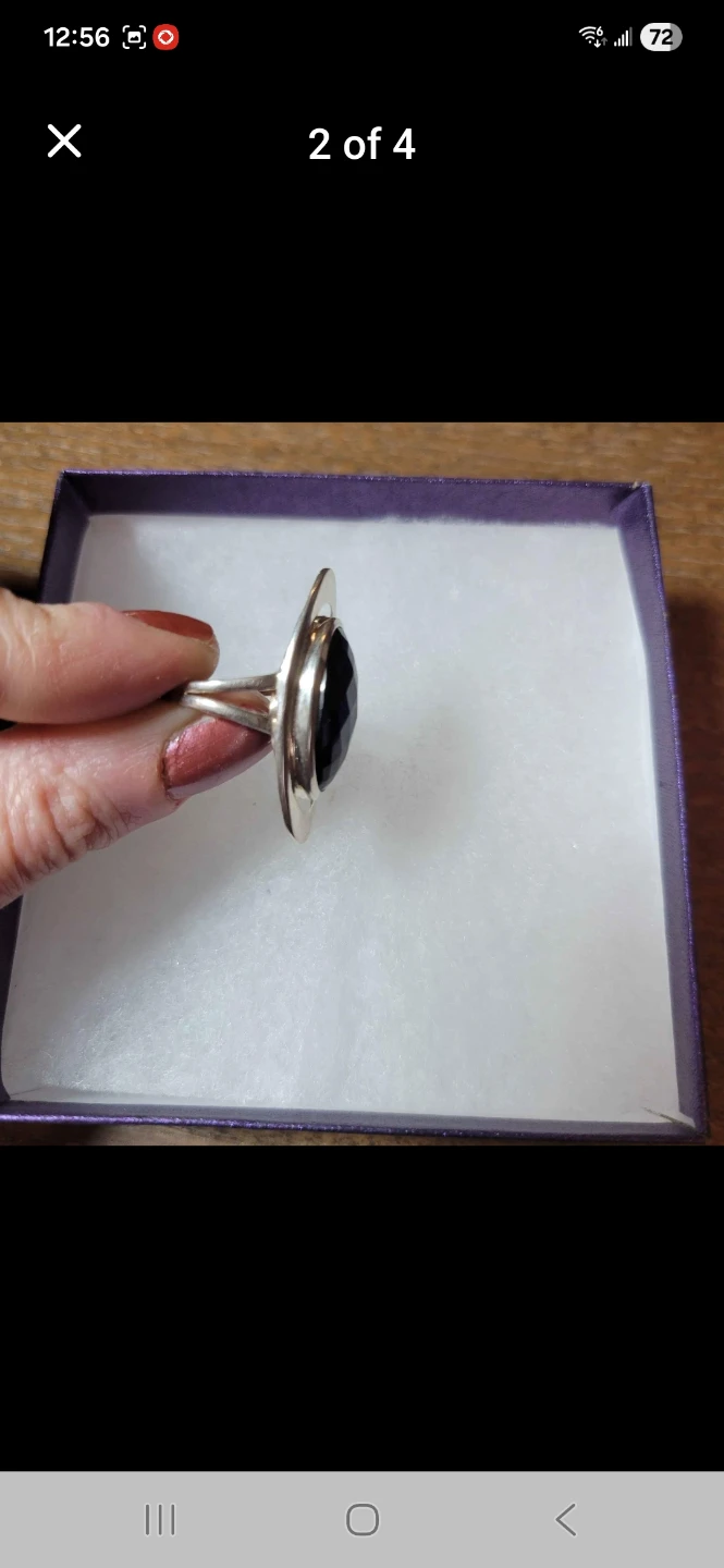 Himalayan Gems Sterling Silver Black Spinel ring - photo 2