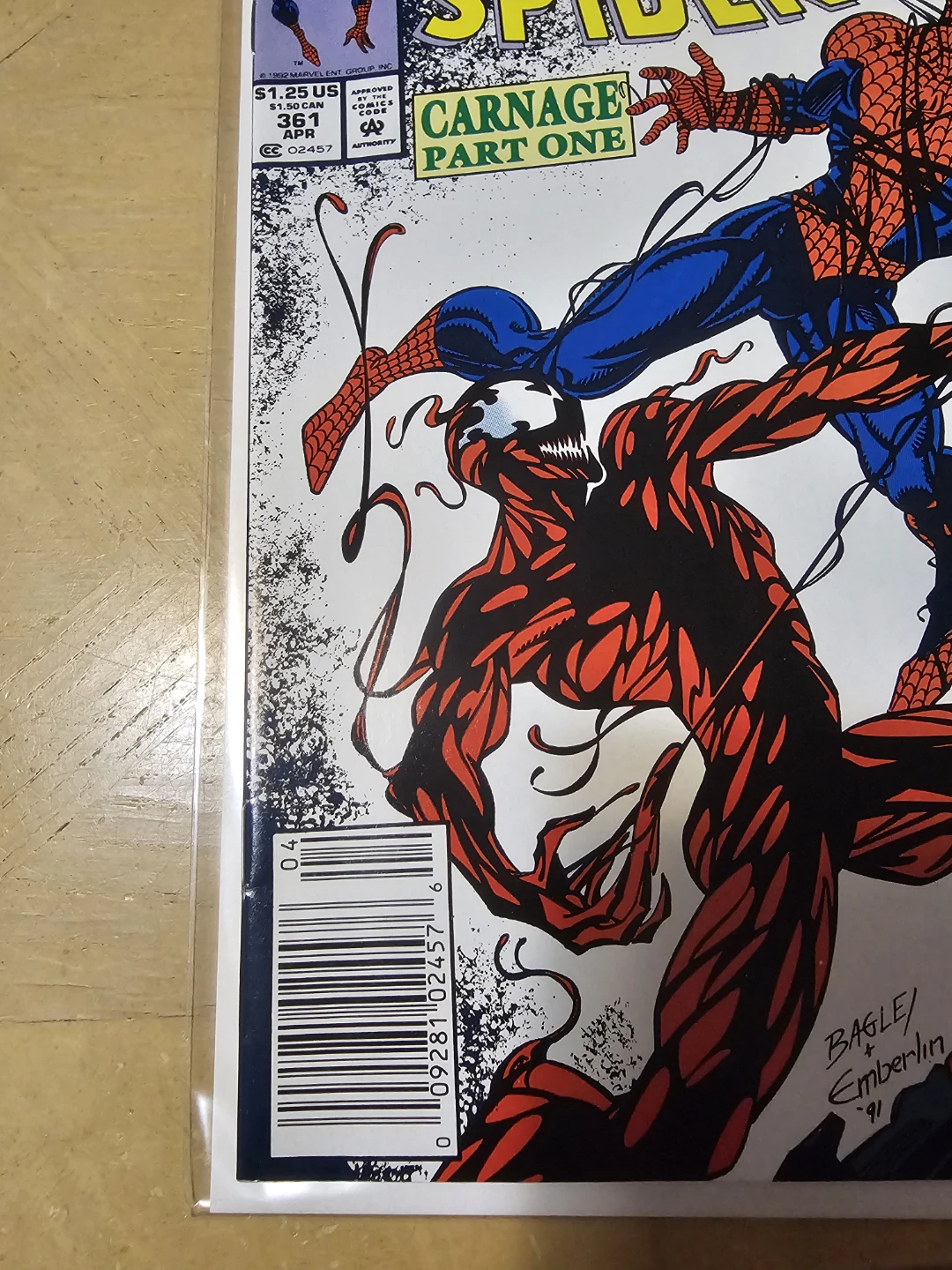 Marvel Comics Amazing Spider-Man #361 Carnage 1st App - photo 3