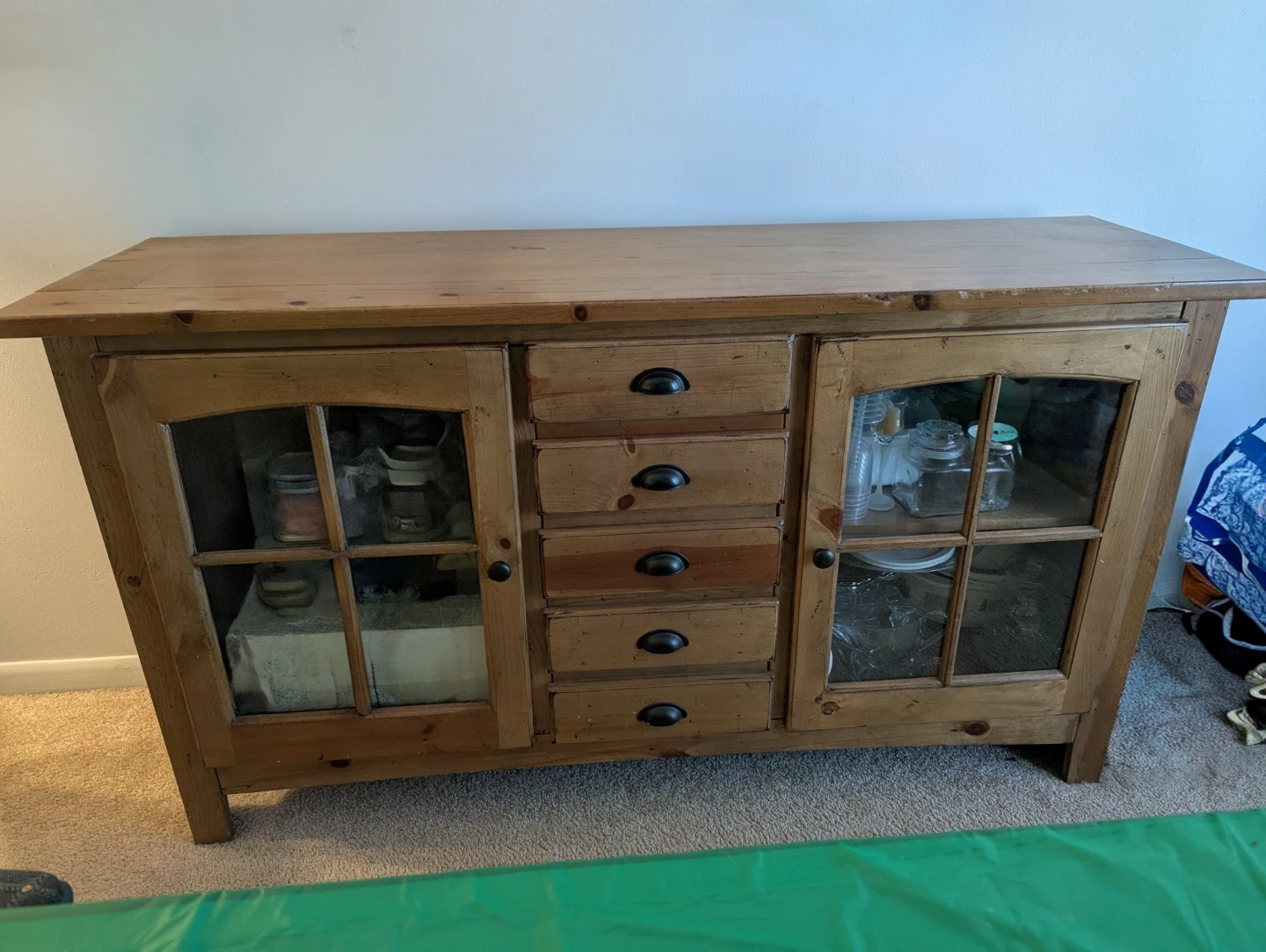 Rustic Wooden Farmhouse Credenza
