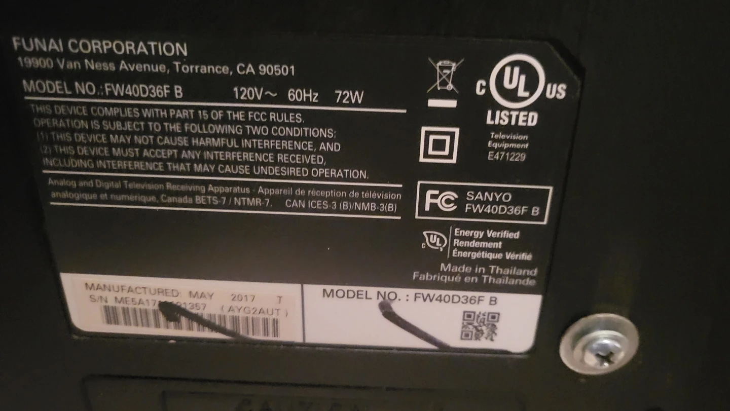 Funai FW40D36F B 40" TV - photo 2
